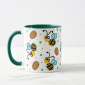 Hübsches Bienenmuster Tasse (Links)