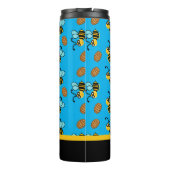 Hübsches Bienenmuster Thermosbecher (Rückseite)