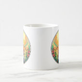 Hübsches Bild eines Hirschs in einem farbigen Wald Kaffeetasse (Mittel)