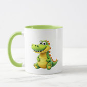 Hübsches Bild eines Plüschkrokodils. Tasse (Links)