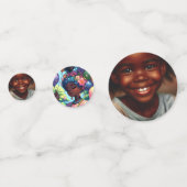 Hübsches Black Anime Girl mit Geburtstag Personali Konfetti (Vorderseiten)