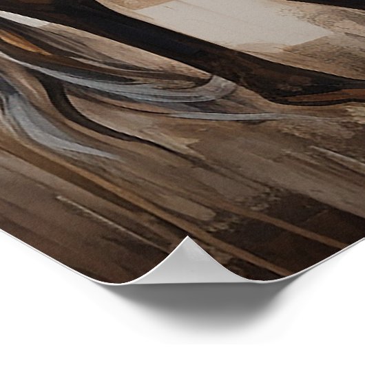 Hübsches Bläserpferd Poster (Ecke)