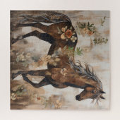 Hübsches Bläserpferd Puzzle (Horizontal)