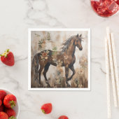 Hübsches Bläserpferd Serviette (Beispiel)