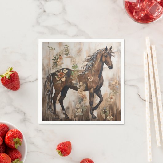 Hübsches Bläserpferd Serviette (Beispiel)