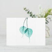 Hübsches Blatt Einladung (Stehend Vorderseite)