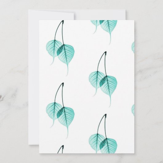 Hübsches Blatt Einladung (Rückseite)