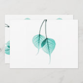 Hübsches Blatt Einladung (Vorne/Hinten)