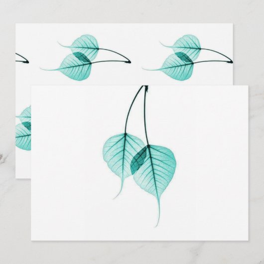 Hübsches Blatt Einladung (Vorne/Hinten)