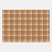 HÜBSCHES BLAU- UND BROWN-FALL-KARIERTES MUSTER GESCHENKPAPIER SET (Vorderseite 3)