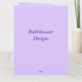 Hübsches Blau und Lila Abstrakte Blume Karte (Rückseite)