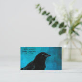 Hübsches Blau und Raven Visitenkarte (Stehend Vorderseite)