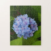 Hübsches Blau- und Rosa-Hydrangea-Foto Puzzle (Vertikal)