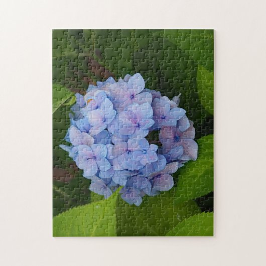 Hübsches Blau- und Rosa-Hydrangea-Foto Puzzle (Vertikal)