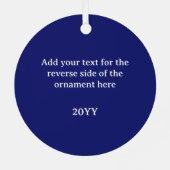 Hübsches Blau und Weiß-Blume-Gemälde - Benutzerdef Ornament Aus Metall (Rückseite)