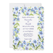 Hübsches Blau Vergiss mich nicht Wasserfarbenhochz