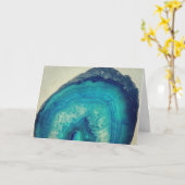 Hübsches blaues Agate Geode, Muttertag Karte (Gelbe Blume)