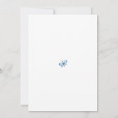 Hübsches blaues Aquarell-Blumen-Muttertags-Brunch Einladung (Rückseite)