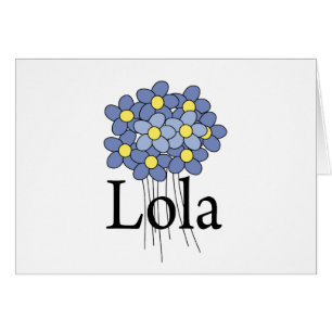 Hübsches blaues Blumen-Lola-T-Shirt