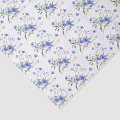Hübsches blaues Blumenmuster Seidenpapier (Ausschnitt)