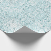 Hübsches blaues europäisches Fliesendesign Geschenkpapier (Ecke)