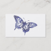 Hübsches blaues Frack-Schmetterlings-Mosaik Visitenkarte (Rückseite)