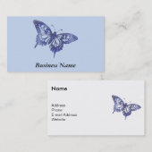 Hübsches blaues Frack-Schmetterlings-Mosaik Visitenkarte (Vorne/Hinten)