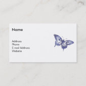 Hübsches blaues Frack-Schmetterlings-Mosaik Visitenkarte (Rückseite)