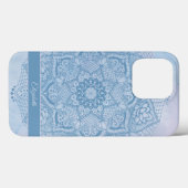 Hübsches Blaues Heiliges Lotus Blume Blossom Manda Case-Mate iPhone Hülle (Rückseite (Horizontal))