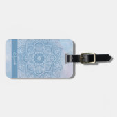 Hübsches Blaues Heiliges Lotus Blume Blossom Manda Gepäckanhänger (Vorderseite horizontal)