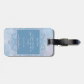 Hübsches Blaues Heiliges Lotus Blume Blossom Manda Gepäckanhänger (Rückseite horizontal)