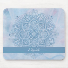 Hübsches Blaues Heiliges Lotus Blume Blossom Manda Mousepad
