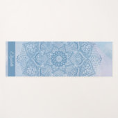 Hübsches Blaues Heiliges Lotus Blume Blossom Manda Yogamatte (Vorderseite (Horizontal))