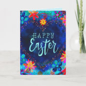 Hübsches blaues Herz Inspirivity Happy Oaster Karte (Vorderseite)
