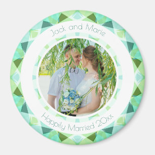 Hübsches blaues Hochzeitsgeschenk für Keepake Foto Magnet