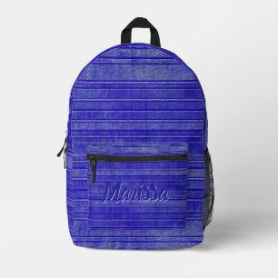Hübsches blaues Lila gestörtes Wasserfarbmuster Bedruckter Rucksack