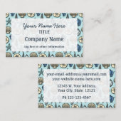 Hübsches blaues Muschelstarfish-Seemarinemuster Visitenkarte (Vorne/Hinten)