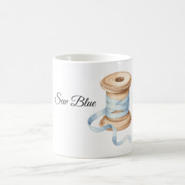 Hübsches blaues Nähgarn Kaffeetasse