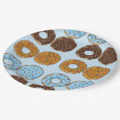 Hübsches blaues pappteller (Schrägansicht)