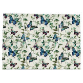 Hübsches blaues SchmetterlingsBrautparty Große Geschenktüte (Rückseite)