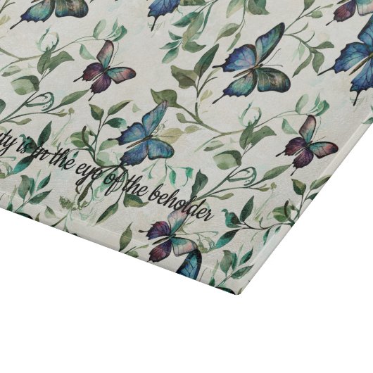 Hübsches blaues SchmetterlingsBrautparty Schneidebrett (Ecke)