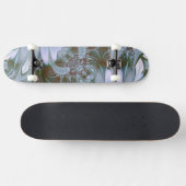 Hübsches blaues Seidenbild Skateboard (Horizontal)