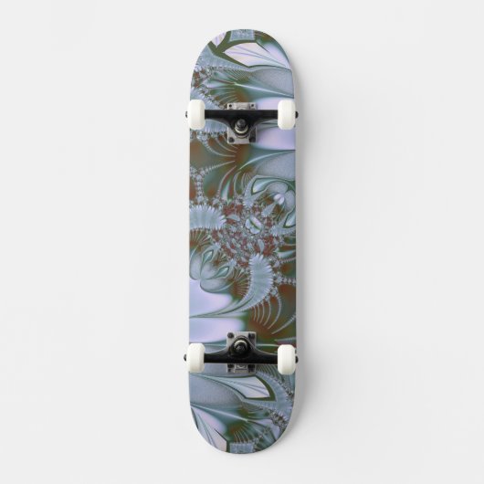 Hübsches blaues Seidenbild Skateboard (Vorderseite)