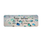 Hübsches Blaues und Aquamarines Meerglas Personali (Vorne)