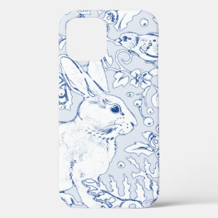 Hübsches Blaues und Weißes Kaninchen Bird Floral Case-Mate iPhone Hülle