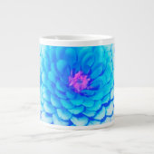 Hübsches blaues Zinnia im Lila Sommergarten Jumbo-Tasse (Vorderseite)
