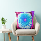 Hübsches blaues Zinnia im Lila Sommergarten Kissen (Stuhl )