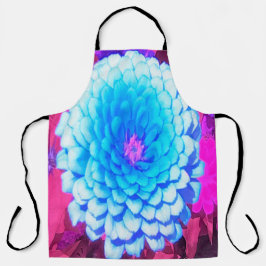 Hübsches blaues Zinnia im Lila Sommergarten Schürze