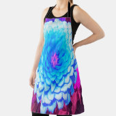 Hübsches blaues Zinnia im Lila Sommergarten Schürze (InSitu)