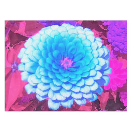 Hübsches blaues Zinnia im Lila Sommergarten Tischdecke